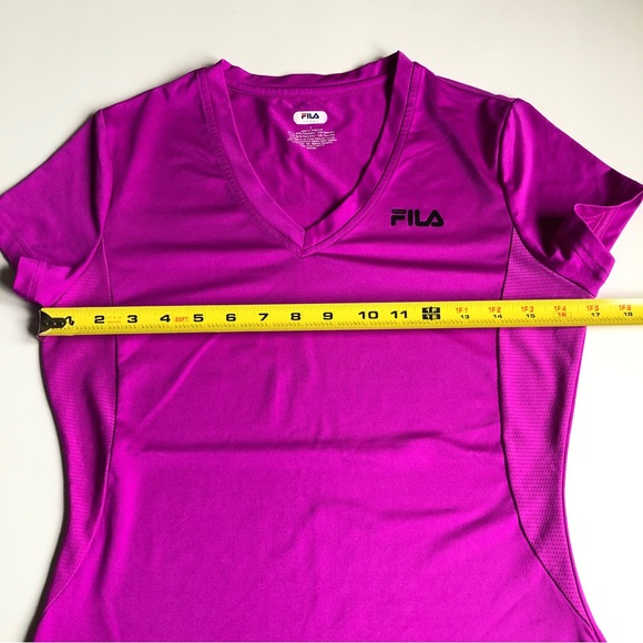 FILA Sport Active Shirt V Neck Small Purple Women’s - Picture 9 of 16